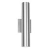 Dweled Caliber 2 Light LED Indoor and Outdoor Wall Light 3000K in Brushed Aluminum WS-W366